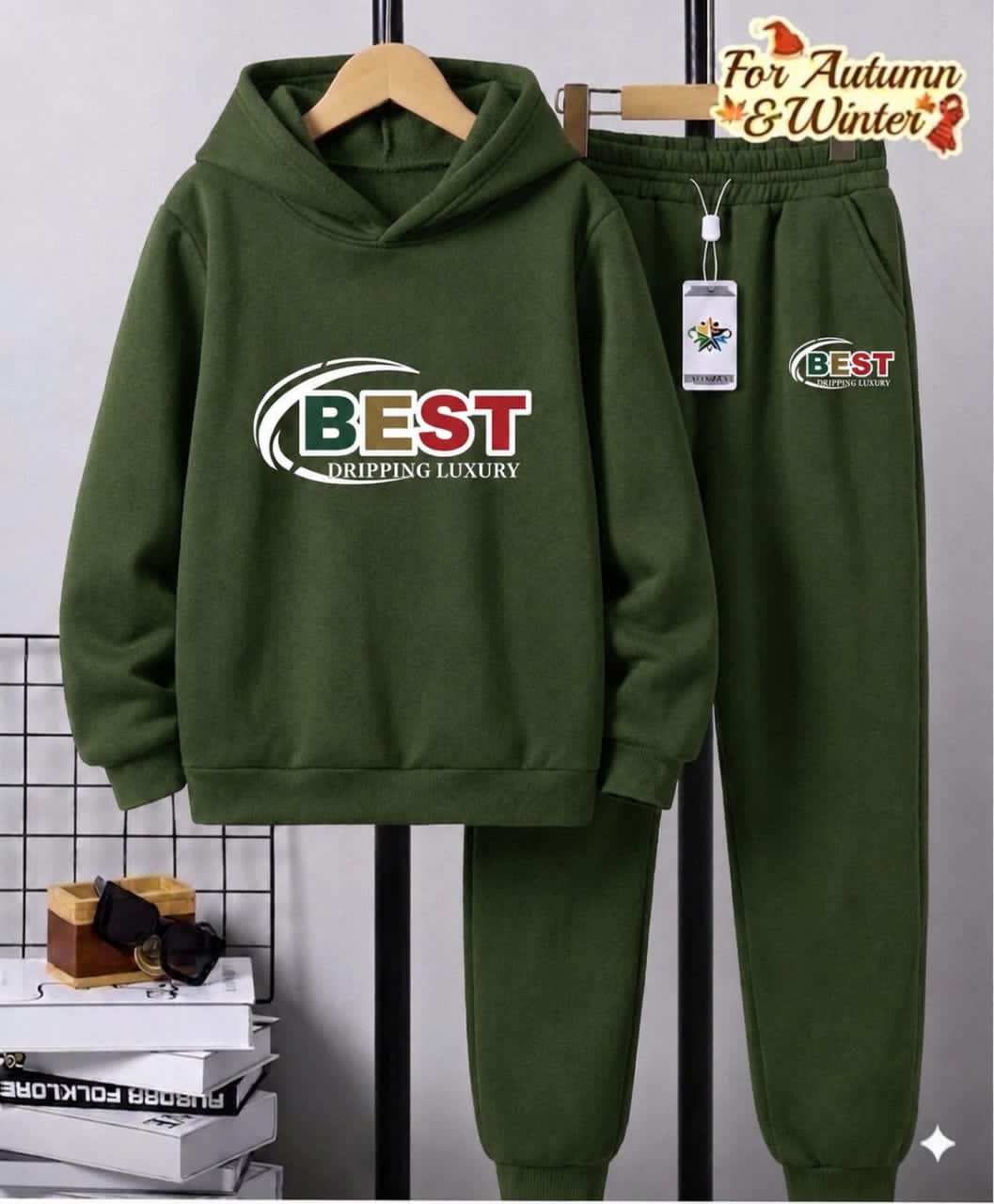 Ensemble Sweat à Capuche Best Vert