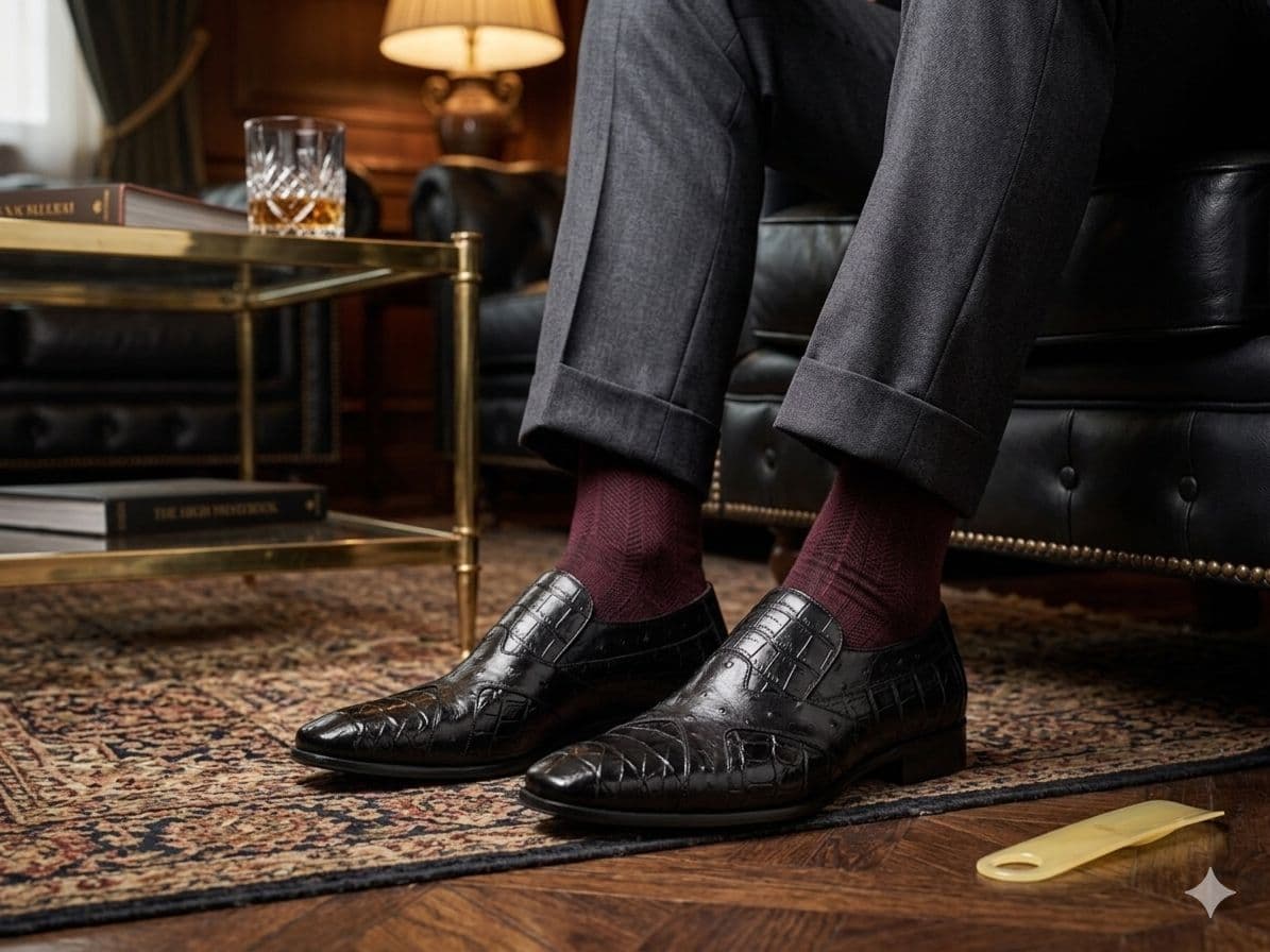 Chaussures en cuir noir élégant
