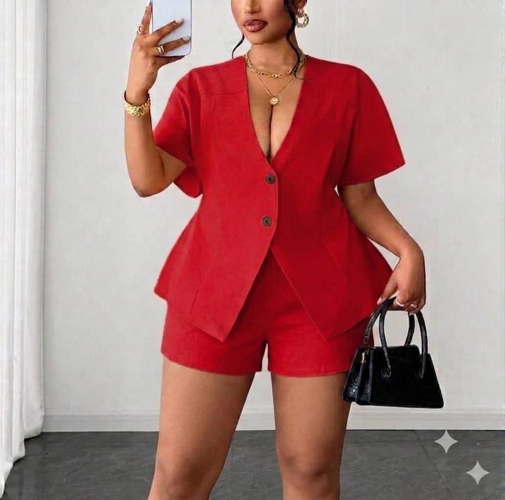 Ensemble Veste et Short Rouge